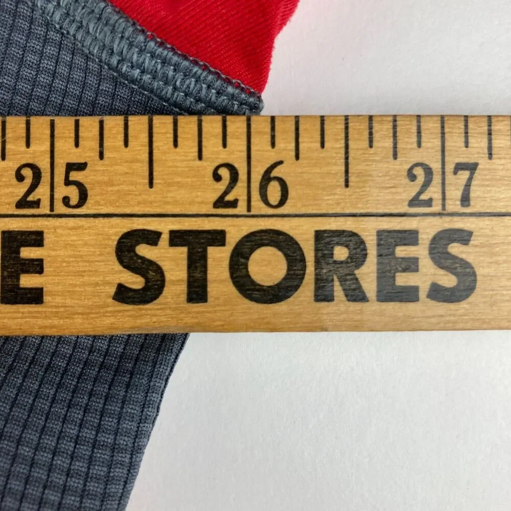 The North Face Mens XXL Red Gray Performance Athletic Shirt Stretch Hiking